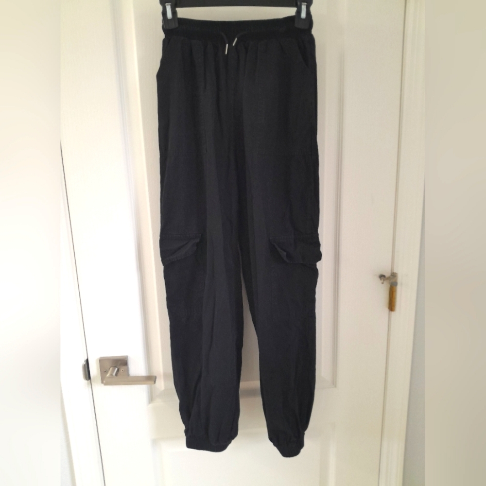 Men's Black Cargo Garage Pants